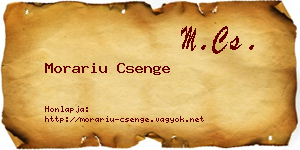 Morariu Csenge névjegykártya